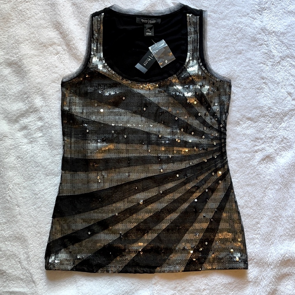 White House Black Market.  Size XS.  Black/silver